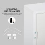 Aparador Auxiliar com 2 Portas 2 Gavetas e Prateleira Ajustável Abertura a Pressão Móvel Organizador de Armazenamento para Dormitório Sala de Estar 79x36x74cm Branco