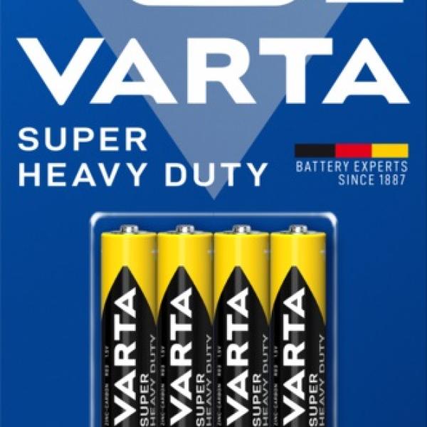 Blister 4 Pilhas AAA / R03 1,5V Super Heavy Duty - VARTA 2003
