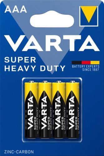Blister 4 Pilhas AAA / R03 1,5V Super Heavy Duty - VARTA 2003
