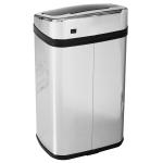 Balde de Lixo Inteligente de Aço Inoxidável 30L com Sensor Infravermelho de Abertura Automática 33x25x58 cm Prata e Preto