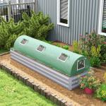 Estufa Pequena para Cultivo de Plantas com 5 Janelas Estrutura em Aço e Cobertura de PE Anti - UV 300x80x45 cm Verde