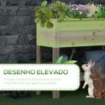 Horta Vertical Elevada com Prateleira Mesa de Cultivo de Madeira com Tecido não Tecido 90x40x81cm Madeira