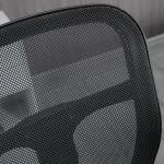 Cadeira de Escritório Ergonómica com Apoio para os Braços Apoio para os Pés e Assento Ajustáveis 59x59x95 - 115cm Preto