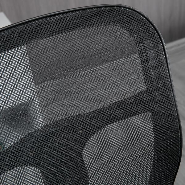 Cadeira de Escritório Ergonómica com Apoio para os Braços Apoio para os Pés e Assento Ajustáveis 59x59x95 - 115cm Preto