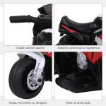 Mota Elétrica BMW para Crianças entre 18 - 36 Meses 6V com Faróis Música e Velocidade Máx. de 2,5 km/h 66x37x44 cm Vermelho