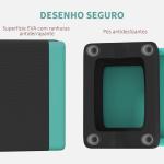 Step para Fitness Antideslizante Altura Regulável 3 Níveis de 10,5/15,5/20,5 cm Capacidade 250 kg 77x36x20,5 cm Verde e Preto