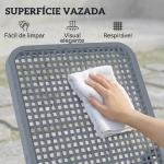 Espreguiçadeira Reclinável de Jardim Exterior com Encosto Ajustável em 4 Posições e Estrutura de PP 191x55x35,5 cm Cinzento Escuro