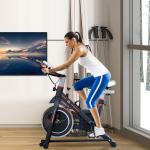 Bicicleta Estática com Resistência Ajustável Volante de Inércia de 8kg Ecrã LCD Assento e Guiador Ajustáveis 103x48x115cm Preto