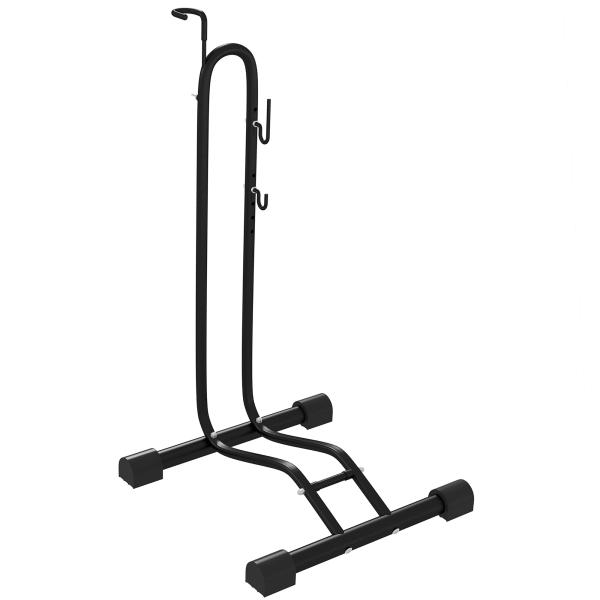 Estacionamento de Bicicletas Vertical e Horizontal com Ganchos Ajustáveis para Bicicletas de 6 a 28 Polegadas e 700 C