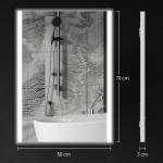 Espelho de Casa de Banho com Luz LED 70x50 cm 3 Cores de Luz Função Antiembaciamento Função de Memória IP44 Prata