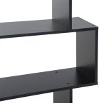 Estante Alto Livraría de 6 Estantes para Sala de Jantar Desenho Moderno 80x23x192cm Preto