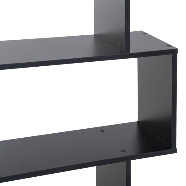 Estante Alto Livraría de 6 Estantes para Sala de Jantar Desenho Moderno 80x23x192cm Preto