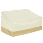 Capa Protetora para Móveis de Jardim 152x87x59 - 79 cm com Tecido Oxford 600D Impermeável e Fivela Bege e Creme