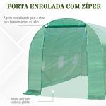 Estufa de Cultivo para Terraço ou Jardim – Cor Verde – Tubo Aço e PE 140g/㎡ - 450x200x200 cm