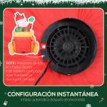 Pai Natal Insuflável com Trenó e Renas Insufláveis de Natal com Luzes LED para Exterior e Interior 240x75x100 cm Multicor