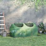 Estufa 119x60x60cm Estufa de Jardim com 2 Janelas Enroláveis para Cultivo de Plantas Verduras Flores Verde Translúcido