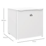 Mini Congelador Vertical 35 L Silencioso com Porta Reversível Temperatura Ajustável e Prateleira Amovível 47x44,2x48,8 cm Branco