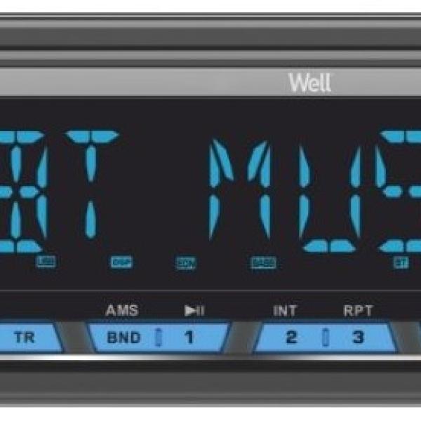 Auto Rádio 4x 45W c/ Bluetooth / USB / MicroSD - WELL