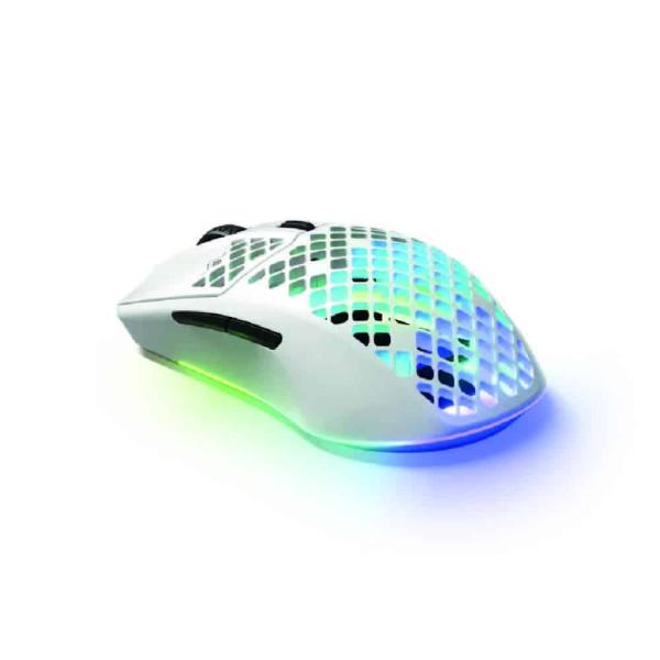 Rato Gaming Steelseries Aerox 3 RGB Wireless/Bluetooth 18000DPI Branco — Recondicionado
