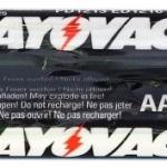 Blister 2 Pilhas Alcalinas LR61 AAAA - RAYOVAC