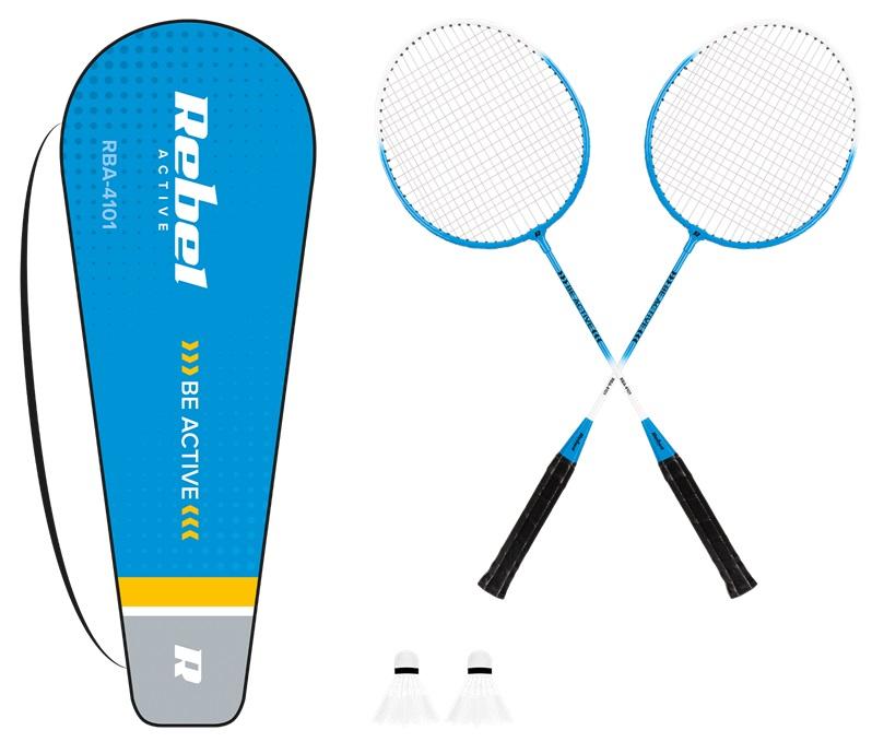 Conjunto de Badminton 5 Peças (Azul/Branco) - REBEL ACTIVE