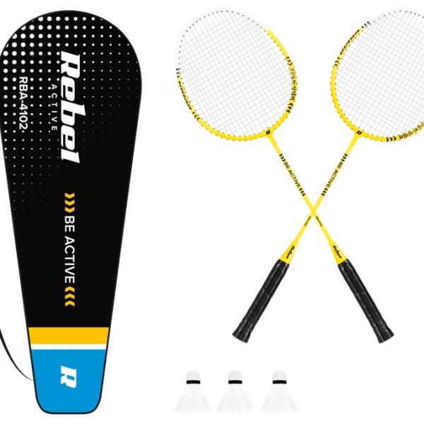Conjunto de Badminton 6 Peças (Amarelo) - REBEL ACTIVE