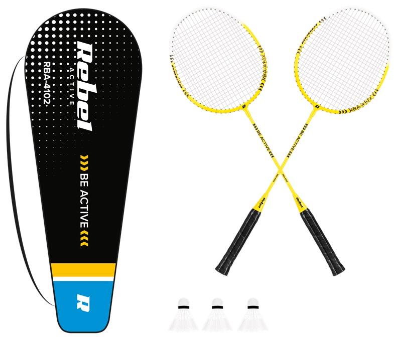Conjunto de Badminton 6 Peças (Amarelo) - REBEL ACTIVE