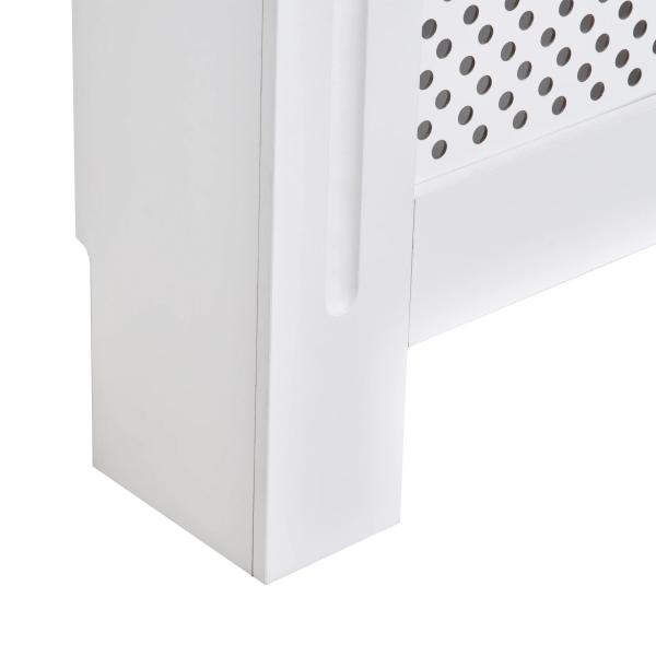 Cobertura de Radiador de MDF Cobertura para Radiador com Prateleira Estilo Moderno 111,5x82x19 cm Branco