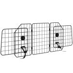Grade de Segurança de Carro para Cães com Largura Ajustável Grade para Cães de Carro Dobrável 93 - 150x42 cm Preto