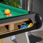 Mesa de Jogos 6 em 1 com Rodas Bilhar Matraquilho Ping Pong Lançamento de Anéis Hóquei com Bastão e Hóquei com Discos 120x88x79cm Multicor
