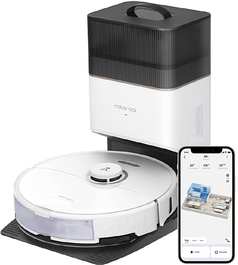Aspirador Robot S8 Plus c/ Base de Carregamento (Branco) - ROBOROCK