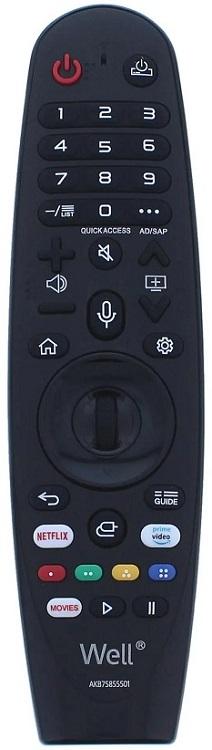 Comando Compativel c/ SmartTV LG (Magic Remote) - WELL