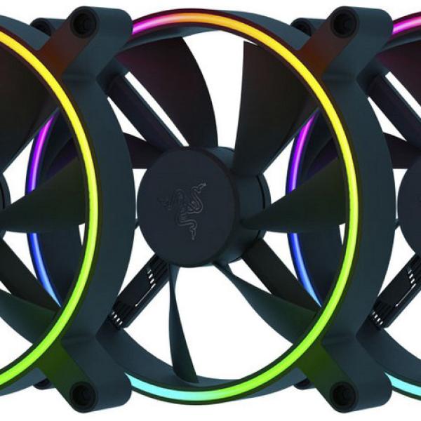 Pack 3x Ventoinhas 140mm Kunai Chroma aRGB Performance 1600RPM 4 Pinos PWM (Preta) - RAZER