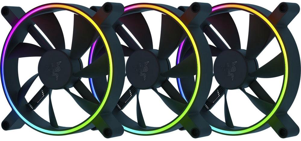 Pack 3x Ventoinhas 140mm Kunai Chroma aRGB Performance 1600RPM 4 Pinos PWM (Preta) - RAZER