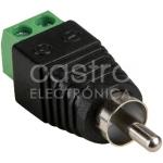 Ficha RCA Macho c/ 2 Terminais Parafuso