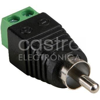 Ficha RCA Macho c/ 2 Terminais Parafuso