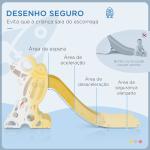 Escorregador para Crianças de 18 - 36 Meses com 3 Degraus Antiderrapantes 157x46,5x80 cm Cinza