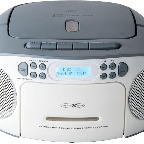 Rádio Portátil DAB+/FM/CD RCR2260DAB/BL (Azul/Branco) - REFLEXION