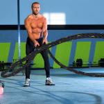 Corda de Batalha Ø38 mm Comprimento 9 m Battle Rope para Exercícios Fitness Crossfit Ultra - Resistente Preto e Amarelo