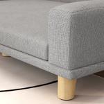 Sofá para Cães Cama Elevada para Cães Estofada com Almofada Lavável e Pés de Madeira de Pinho 98x67x25 cm Cinza