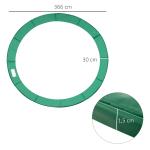 Cobertura de Proteção Ø366 cm de Borda de Trampolim Espuma de Proteção para Trampolim para Exterior Verde