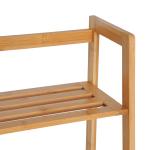 Estante de Bambu com 4 Prateleiras Estante em Forma de Escada para Sala de Estar Escritório 48x31,5x120 cm Madeira