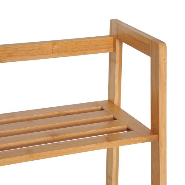 Estante de Bambu com 4 Prateleiras Estante em Forma de Escada para Sala de Estar Escritório 48x31,5x120 cm Madeira