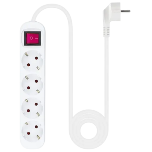 Régua Nanocable 4 Tomadas com switch 1.4 M Branco