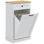 Móvel Auxiliar Casa de Banho Armário Casa de Banho com Gaveta Cesto para Roupa Móvel Casa de Banho Moderno 52x33x90 cm Branco