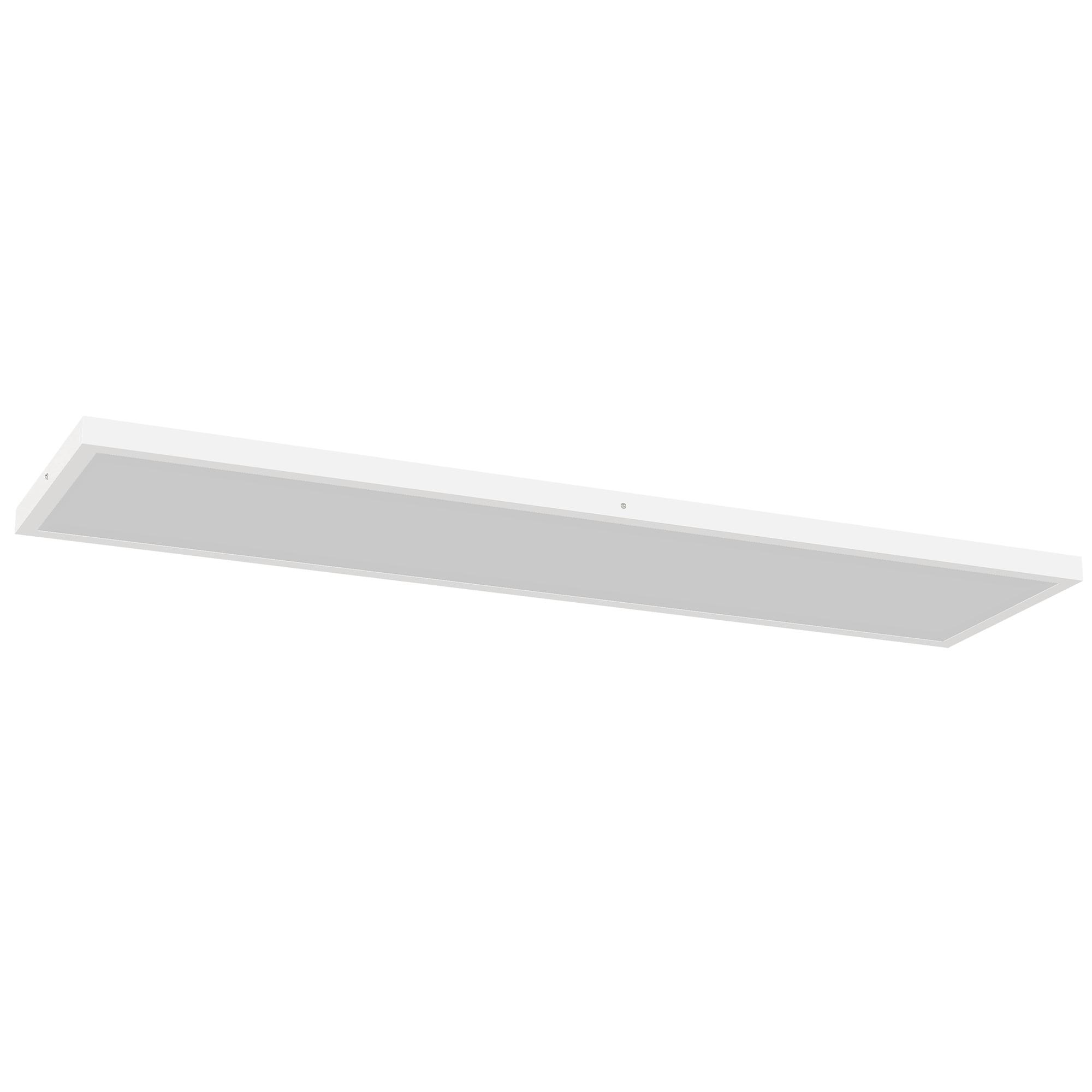 Conjunto de 4 Candeeiros de Teto Reguláveis em Cor com Interruptor DIP e de Parede 3000K/4000K/6000K 120x30x3,7 cm Branco