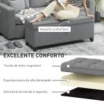 Banco de Armazenamento com 2 Dobradiças de Segurança Tampa Rebatível para Quarto Sala de Estar 120x40x48 cm Cinza Escuro