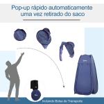 Tenda de Duche para Campismo Dobrável Pop UP Tenda de Privacidade com proteção UV e Tecido Impermeável 100x100x185cm Azul Escuro