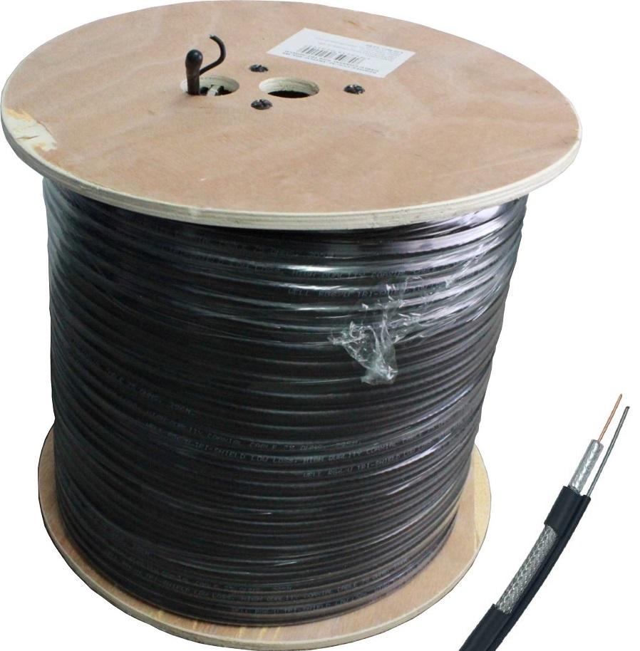 Bobine Cabo Coaxial RG6 Cobre Preto (305 mts) - WELL