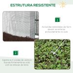 Estufa de Jardim Estufa Caseira com 4 Prateleiras Porta Enrolável Cobertura de PE 140g/m² e Estrutura de Aço para Cultivos de Plantas Flores 120x186x190cm Branco